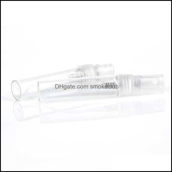 Botellas de embalaje Office School Business Industrial 5Ml Clear Mini por vacío Cosméticos Muestra Tubo de ensayo Viales de vidrio delgado Botella de spray pequeña
