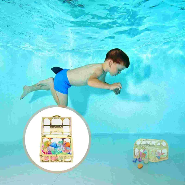 Bouteilles Pool Toys Treasure coffre pour enfants plongée Gems Gems Gemstone Gemmestones nageur pour tout-petits