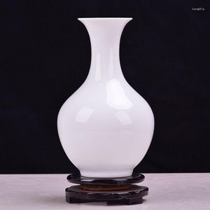 Bouteilles poterie Vase haute porcelaine blanche ornements de décor d'ameublement pur