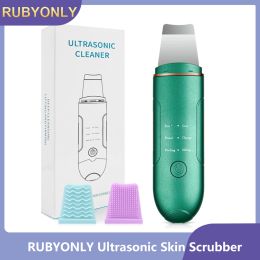 Flessen Rubyonly Ultrasone Huid Scrubber Diepe Gezichtsreiniging Hine Peeling Schop Facial Pore Cleaner Ultrasone Reiniger