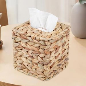 Flessen Tissue Box Cover geweven houder Decoratieve gezichtsgezicht multifunctionele handgemaakte dozen voor thuiskantoor