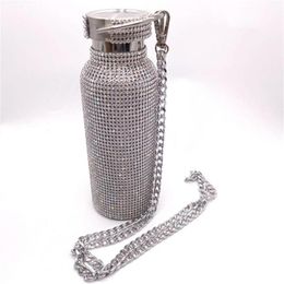 Bouteilles d'eau créative bouteille de diamant gobelet paille