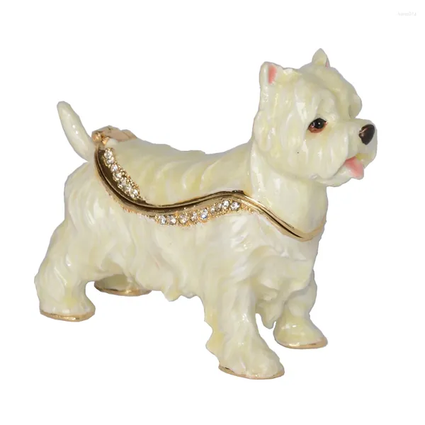 Bouteilles Westie Dog Bijoux bijoux KeepSake Box Miniature Sculpture Birthday Gift