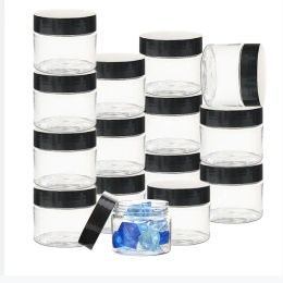Flessen Groothandel (24/6/60 stc) Plastic Cosmetica Jar Make -updoos Travel Face Cream Bottle Container Lege Makeup Jar Pot Navulbare flessen