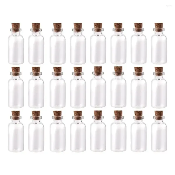 Botellas X 22 mm Decoración del hogar Est Lisa Transparente 10 ml Artesanía de vidrio Mini Tapón de corcho Botella Mensajes Jar Contenedores
