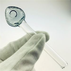 Mini tuyaux en verre, Tube transparent avec bol coloré de Style fraise, brûleurs à huile en verre, tuyaux à main, Mini tuyaux pour fumer, prix bas