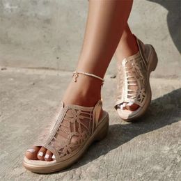 Sandales d'été inférieures Slope S Women's 2024 Grande taille 36-43 Pantoufles en mailles de coin Fashion Sandale extérieure Sandale «Meh Slipper FaHion 524 D C98F
