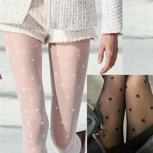 Bodems 2023 Mode Luxe Bodems Sexy Strakke Kousen Legging Panty Vrouw Brief Gedrukt Massaal Kous Antihaak Zijde Dieptepunt