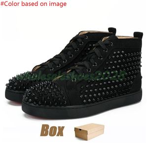 Bottoms Red Dress Designer Nieuwe schoenen Mode Laag Hoog Zwart Lederen sneakers gemaakt in Italië Vrouw Heel Loafers Spikes Casual Dames Men Trainers Traers 19