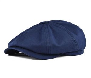 Botvela Newsboy Cap Men039S Twill Cotton Hat Dames039S Baker Boy Caps Retro Big Headpiece Grote hoeden Cabbie Apple Beret 003 4785547
