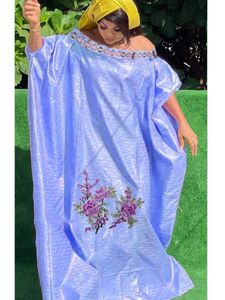 Boubou femmes africaines vêtements de fête pour Nigeria Original Bazin Riche Dashiki Robe est robes 240309