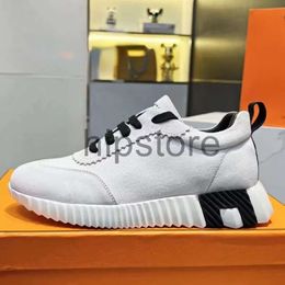 Bouncing Casual Designer Shoe Lace-Up Round Head Mens Low Top Top Top Travel Leather Fashion Womens Flat Jogging B22 Chaussures