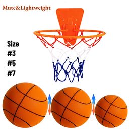 Stuiterende Mute Bal 24 cm Stille Schuim Basketbal Indoor Stille Bal Pat Basketbal Stille Peuter Speelgoed Air Bounce Basketbal 240102