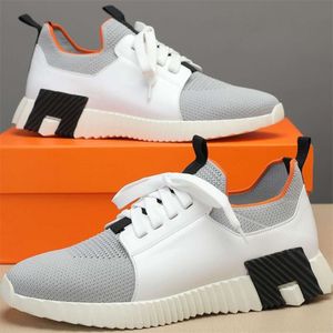 Bouncing Sneaker Designer Casual Chaussures Low Tops Veau Daim Chèvre Semelle Légère Hommes Entraîneur En Cuir Semelle En Caoutchouc Confort Marche Taille EU 38-45