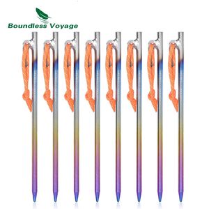 Boundless Voyage 20 24 30 35 40 cm Heavy Duty Alloy Camping Tent Stakes PEG voor buiten Trip Wiking Gardening TI1564C 240412