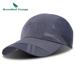 Voyage sans limites Cap de baseball Unisexe Papy Hat ultralier du chapeau sec et sèche rapide Sport extérieur randonnée Running Runnable Breathable Peak Cap 240414