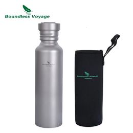 Voyage sans limites bouteille d'eau avec couvercle de camping extérieur cyclisme randonnée de randonnée à table 25,6 oz / 750 ml 240422