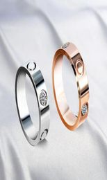 Boutique 316L Love Titanium Steel Nails Rings Band Rings Taille pour femmes et hommes Marque Bijoux avec bag1871290