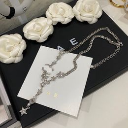 Boutique 925 Silver Compated Necklace Designer Hoogwaardige Star -vormige sieraden Pendant Design Ketting Fashionable Charm Girl Hoge kwaliteit Gift Box Verjaardagscadeau