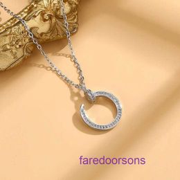 Boutique Carter bijoux et collier de luxe boutique en ligne version coréenne clou pour femme avec pendentif en zircon micro incrusté léger au toucher haut de gamme avec boîte d'origine