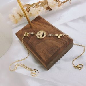 Boutique Trébol Tobilleras Encanto Para Mujer Estilo Ocio Regalo Tobilleras Primavera Diseño Caliente Joyería Acero Inoxidable Cadena de Pies de Alta Calidad Con Caja