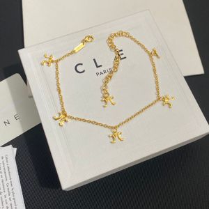Boutique koperen charme enkelbanden lente nieuwe designer sieraden accessoires met doos luxe dames cadeau klassieke keten