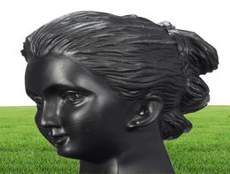 Boutique comptoir résine noire dame Figure Mannequin affichage buste support bijoux support pour collier pendentif boucles d'oreilles 3612001