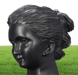 Boutique Counter Black Resin Lady Figure MANNEQUIN Affichage Buste Buste Salle de bijoux pour collier Boucles d'oreilles Pendant 6895442