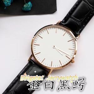 Boutique Couple D W Horloge 40/36 mm Ultradun 6 mm Hoge sterkte minerale spiegel Geïmporteerd quartz uurwerk Eenvoudig en stijlvol horloge