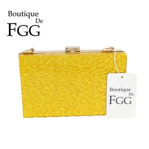 Boutique de fgg mode vrouwen gouden dag klauwen handtas acryl avond party diner portemonnee box clutch chains schoudertas Y18103004