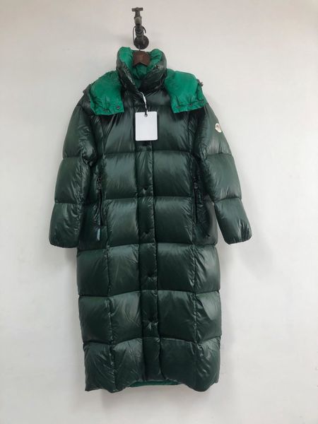 Diseñador boutique de chaqueta de plumón Chaqueta larga informal con capucha para mujer de otoño e invierno de alta calidad, suelta y gruesa, resistente al frío y cálida para hombres y mujeres