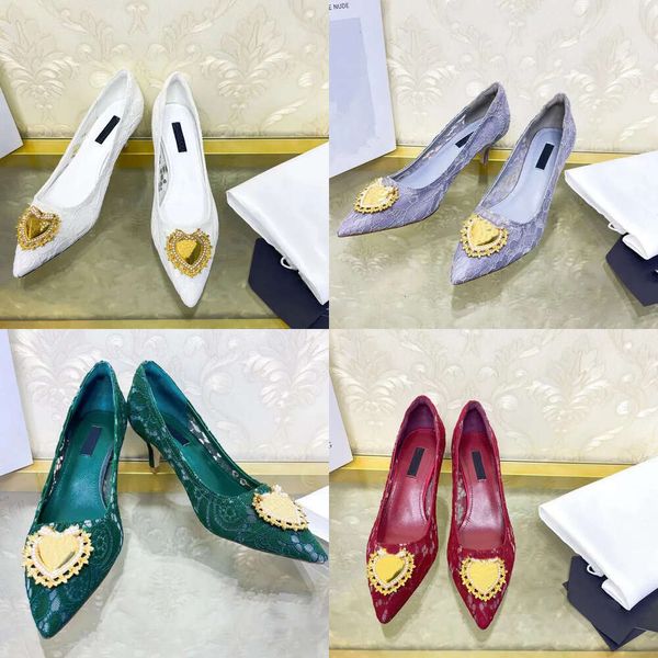 Boutique Fashion de alta calidad zapatos formales para mujeres de alta calidad encaje importado 6.5, 9.5 cm Tamaño estándar de goma sin deslizamiento US35-42 Calidad original