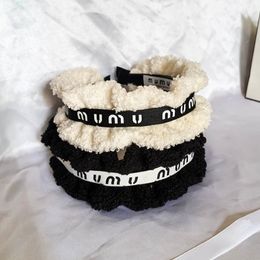 Boutique agneau bandeau femmes automne et hiver épaissi élargi haute qualité style coréen bijoux de cheveux classique marque de créateur bandeau