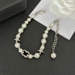 Boutique de luxe Bracelet de perles 925 Bracelet de chaîne de charme en argent nouvel automne conception de bijoux de haute qualité pour les femmes Bracelet cadeau romantique bijoux de créateur