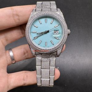 Boutique mechanisch herenhorloge zilver diamant modehorloge hiphop rapstijl populaire horloges