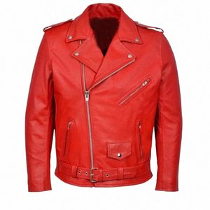 Boutique Punk hommes veste en cuir PU moto Fi manteau en cuir coupe ajustée K46A #