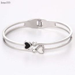 Bracelet de Couple plaqué Rose en acier titane, bijoux japonais et coréens en or coloré, cadeau pour étudiant, Boutique