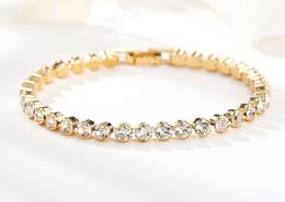 Boutique tempérament simple rangée Bracelet créatif cristal romain simplicité diamant Bracelet avancé Bracelet en gros
