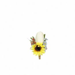 Bounniere y muñeca Corsag Sunfr Rose Tulip Horseshoe Lily Simulati Fr Guest Doll Fr 399 H85q #