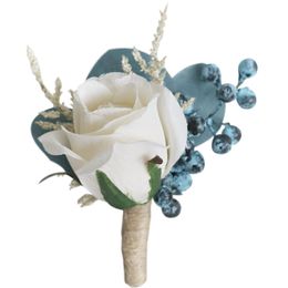 Boutonniere Wedding Groom Groomsmen Boutonniere Mariage Cérémonie Anniversaire Dîner officiel Mariage Corsage Boutonniere