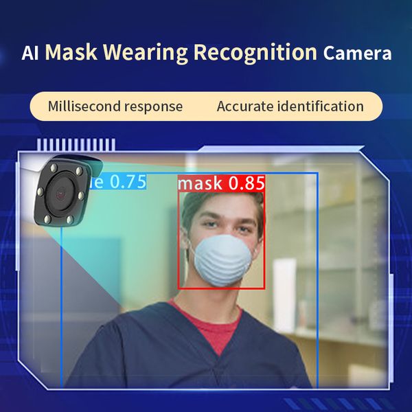 Sistema de advertencia de seguridad de cámara de identificación de uso de máscara AI de Bova Technology