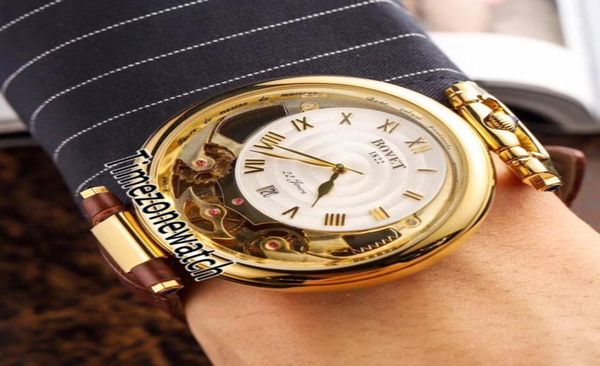 Bovet Amadeo Fleurier Grand Complications Virtuoso Squelette Automatique Date jaune Gold Mens Mens Mentille Brown Cuir Timezone8744959