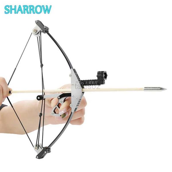 Bow Arrow 1 ensemble Mini arc à poulies tir à l'arc à axe court Triangle poulie arc pour les Sports de plein air en intérieur jouets créatifs chasse tir formation yq240327