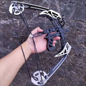 Boog Pijl 30lbs Mini Falcon Compound Boog Klein Metaal Materiaal Boogschietuitrusting Niet-recht voor Outdoor Jacht Pull Recurve Boog YQ240301