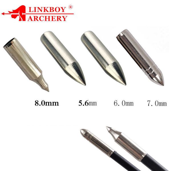 Flèche d'arc 30pcs Linkboy Tir à l'arc Pointes de flèche Point ID5.6 / 6.0 / 7. / 8mm pour arc classique Broadhead ArrowheadHKD230626