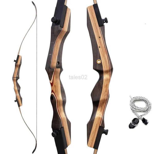 Bow Arrow 62 ensemble d'arc classique à emporter en bois 25-50 Lbs arc de chasse à l'arc à droite pour les débutants adultes pratique en plein air yq240327