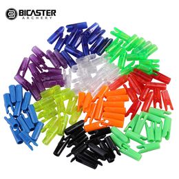 Boog Pijl Bicaster 100st Pijl Pin Nokken Plastic Maat S voor 3.2/4.2/6.2mm Schacht Boogschieten Recurve BowsHKD230626