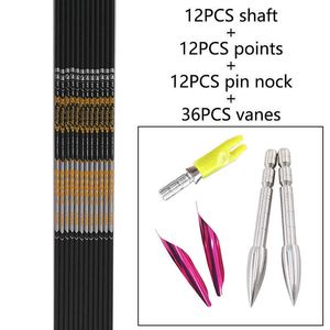 Arc Flèche DIY Flèche OutsArrow V1 Carbone Flèches Tir À L'arc Sp350-900 ID4.2mm 1.8 pouces Spirale Plume Recurve Arc LongBow Chasse TirHKD230626