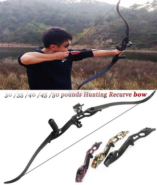 Bow Arrow Hunting Tir à l'arc Arc F179 56 pouces 30 - 50 Lbs Alliage FPS 170-190 Arc classique Noir / Camo / Violet pour arbalète pour le tir yq240327