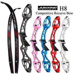 Boog Pijl JUNXING H8 Boogschieten 25" Aluminium Boog Riser 20-40lbs 68inch Recurve Boog Ledematen Volwassenen Competitieve Schieten Jagen Rechterhand BoogHKD230626